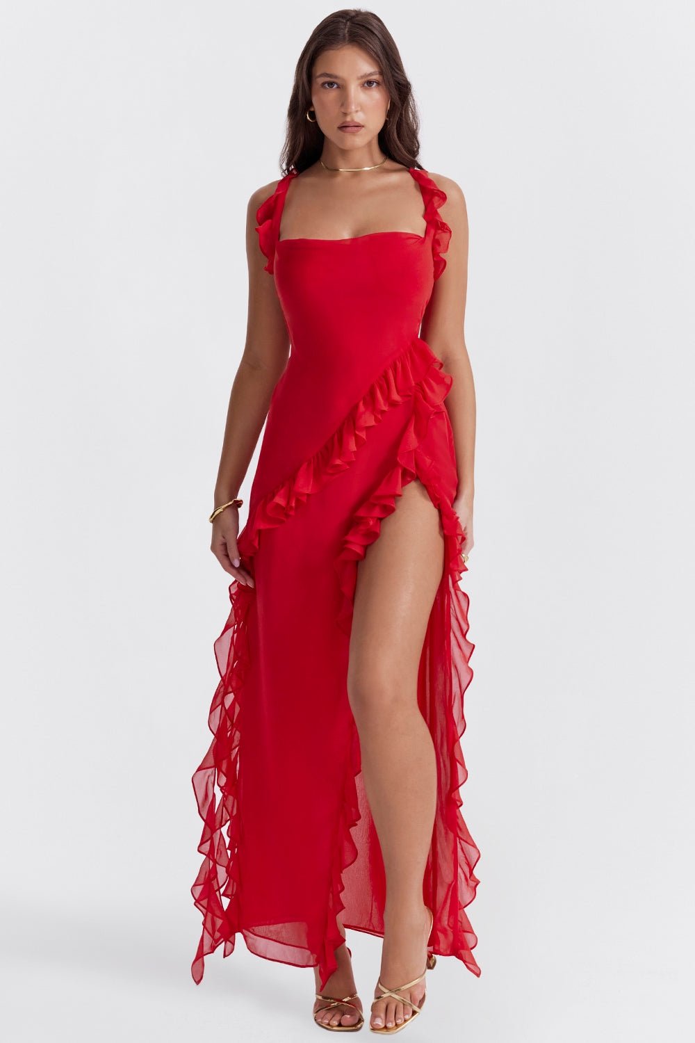 Victoria Ruffle Maxi Dress